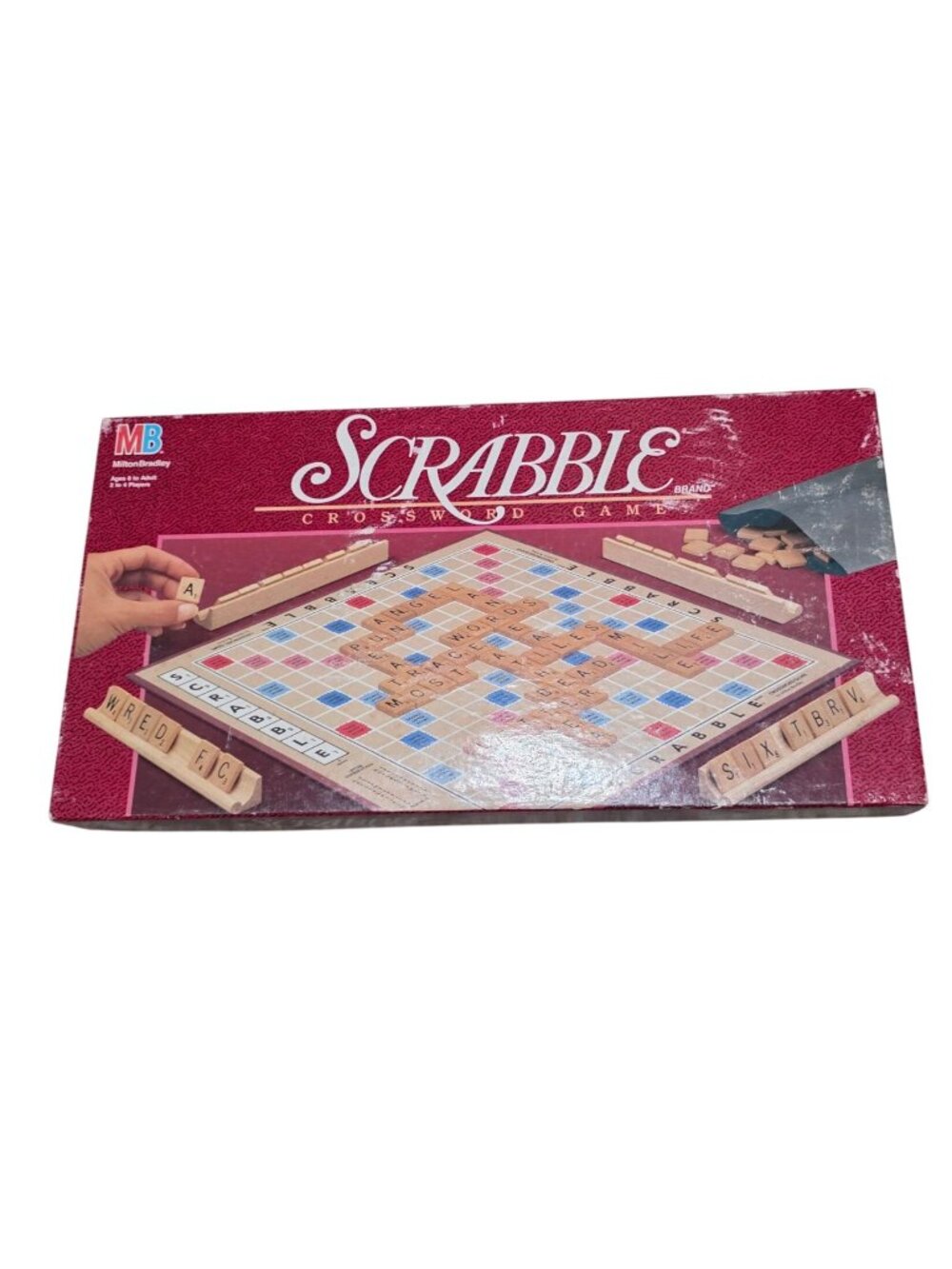 Vintage Milton Bradley Scrabble Crossword Game Complete Set 1989 Edition